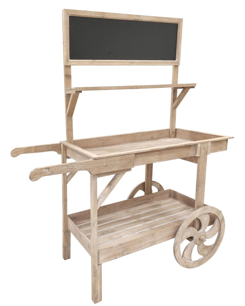 chariot en bois blanc new dimension